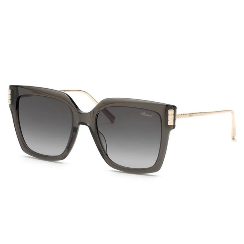 New! Chopard SCH353M 0840 Grey Ice Cube Women Sunglasses, Authentic